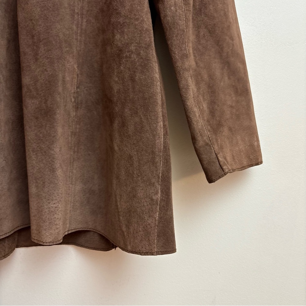 Vintage Fitted Leather Suede Sonoma Jacket Womens XL With Stitching Detail Brown - Picture 10 of 15